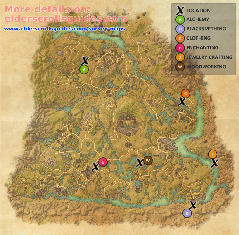 Shadowfen Survey Report Map | Elder Scrolls Online Guides