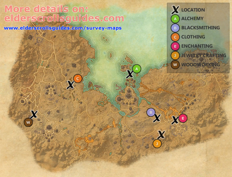 Stonefalls Survey Report Map Elder Scrolls Online Guides