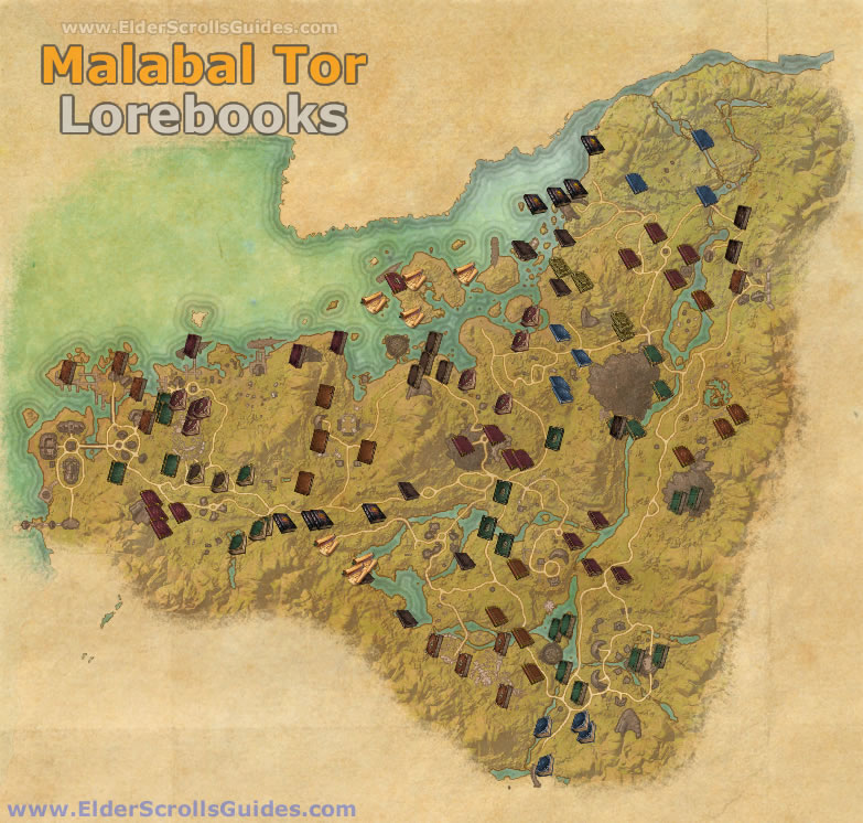 Malabal Tor Lorebooks Map Elder Scrolls Online Guides