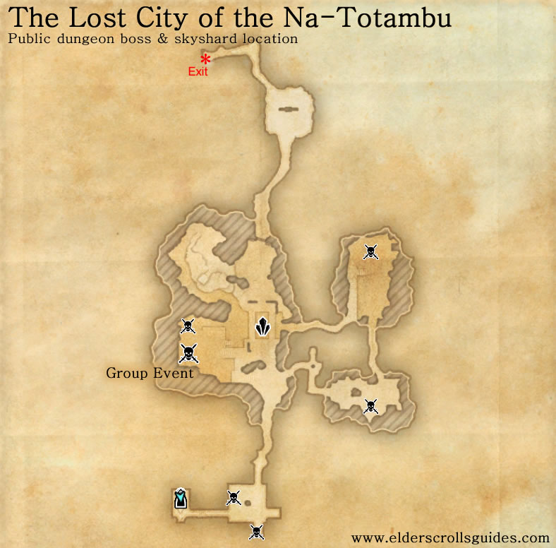The Lost City Of The Na Totambu Public Dungeon Map Elder Scrolls