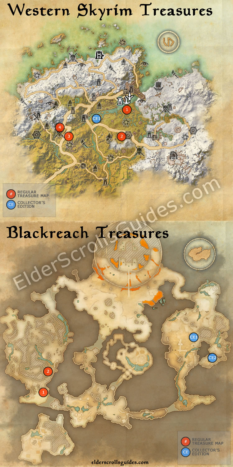 Eso Western Skyrim Treasure Map Beilul Rochette