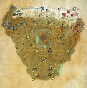 Cyrodiil Map with keeps and other objectives