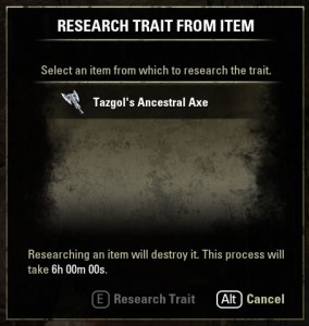 Item with trait