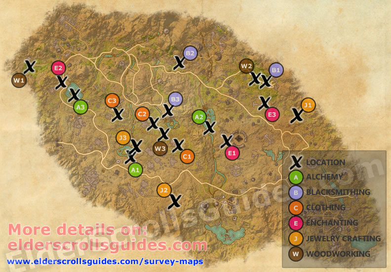 Eso Wrothgar Survey Map.