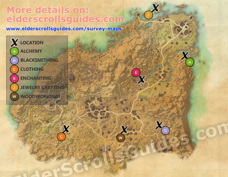 Eso Survey Map Locations.