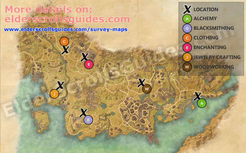 Jewelry Crafting Surveys use a text description instead of a map. 