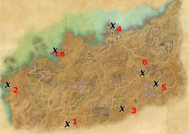 Alik'r Desert treasure map locations