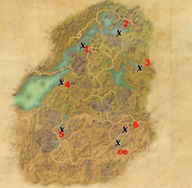 Bangkorai treasure map locations