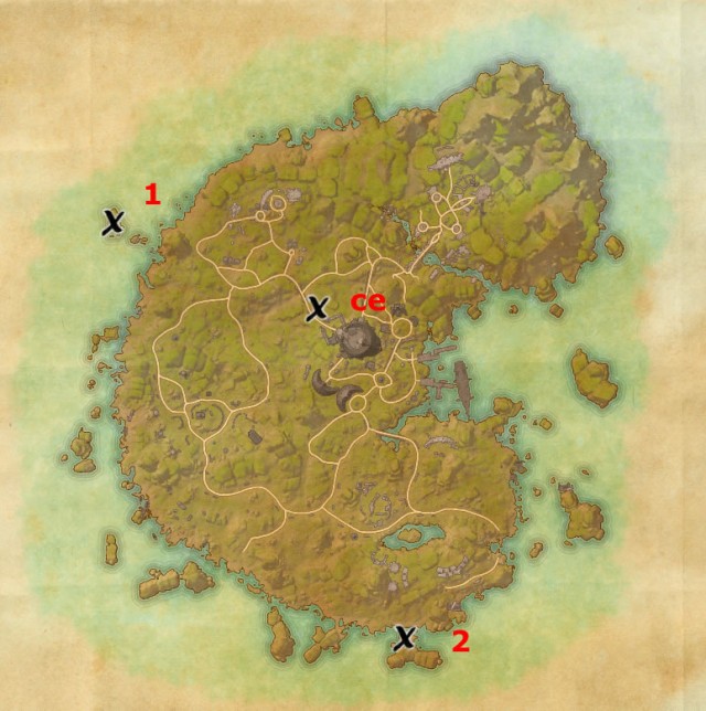 Betnikh treasure map locations