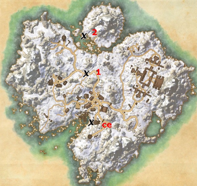 Bleakrock Isle treasure map locations