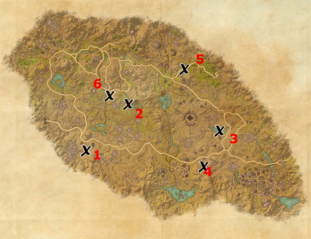 Craglorn treasure map locations