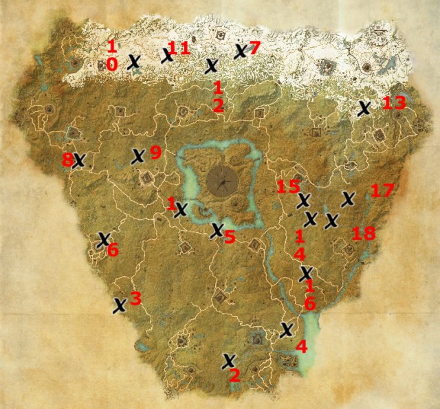 Cyrodiil treasure map locations