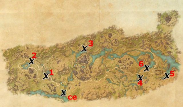 Deshaan treasure map locations