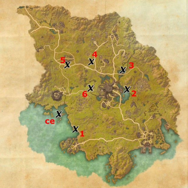 Grahtwood treasure map locations