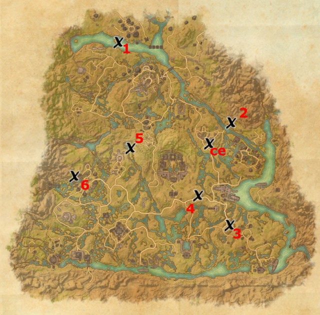 Shadowfen treasure map locations