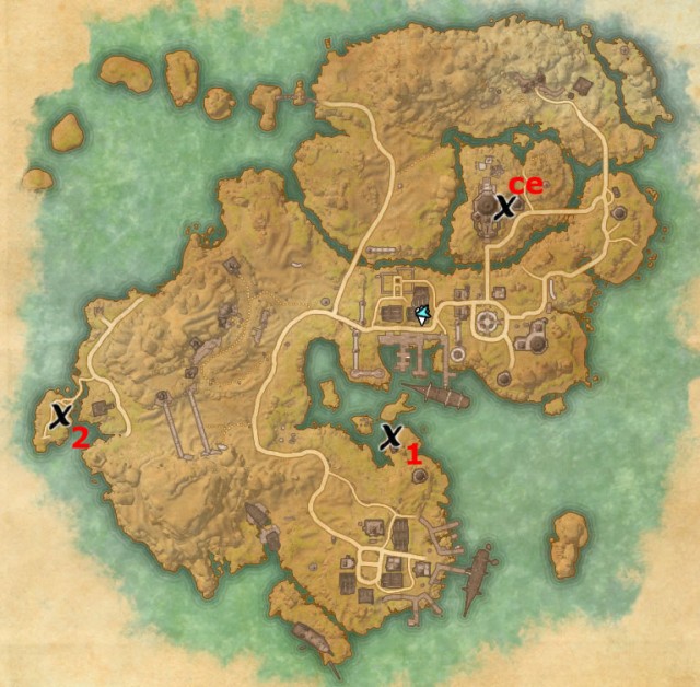 Stros M'Kai treasure map locations