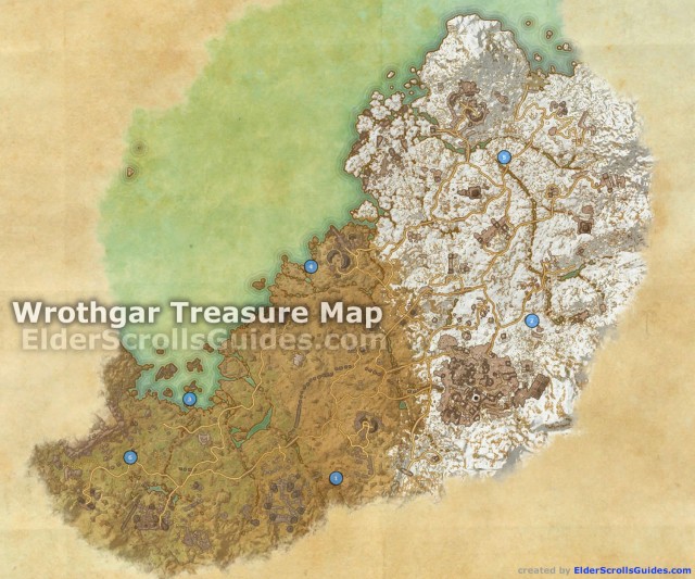 Wrothgar treasure map locations