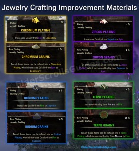 Improvement materials: Grains and Platings