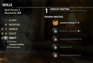 Jewelry Crafting Skill Line