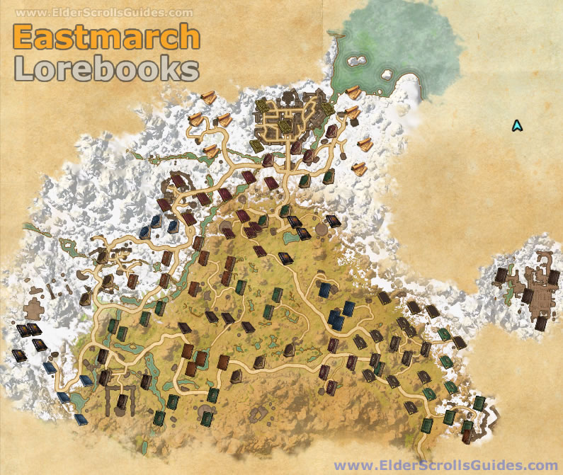 Eastmarch Lorebooks Map.