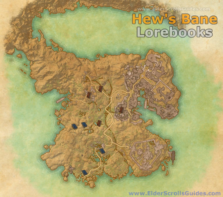 Hew's Bane Lorebooks Map