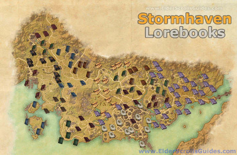 Stormhaven Lorebooks Map.