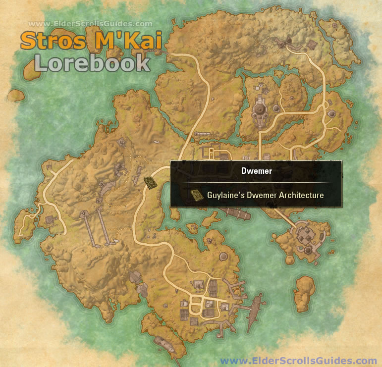 Stros M Kai Lorebook Map Elder Scrolls Online Guides