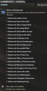 Summerset Relics achievement