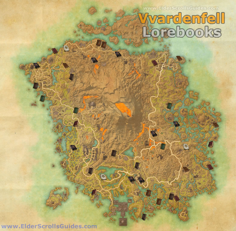 Vvardenfell Lorebooks Map