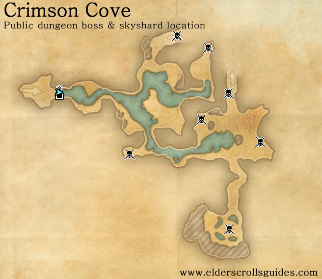 Eso Crimson Cove Boss Map.