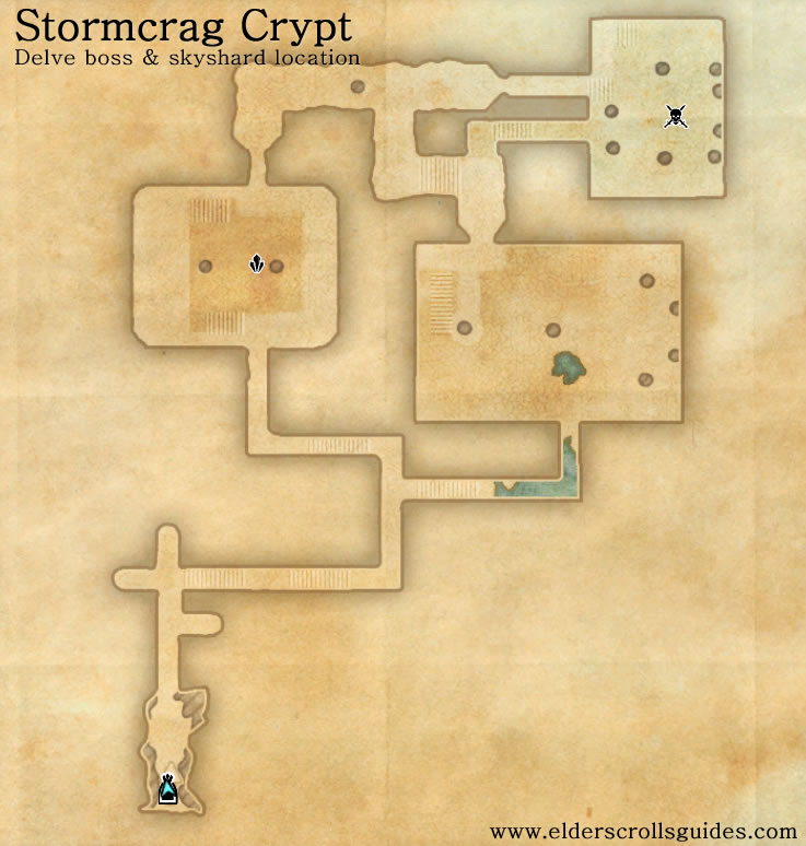 skrubbe Kaptajn brie Kan beregnes Stormcrag Crypt delve map | Elder Scrolls Online Guides