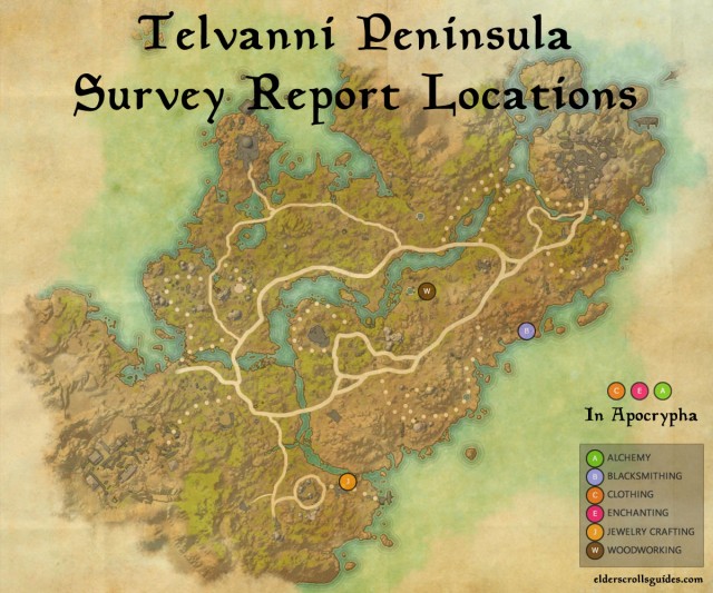 Telvanni Peninsula Survey Map